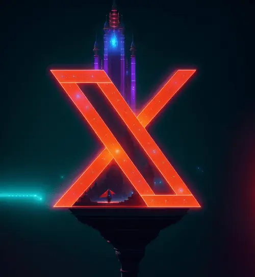 Twixter x.com symbol futuristic style